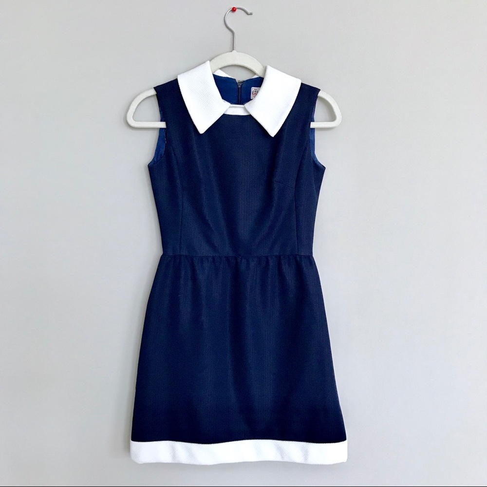 Vintage Peck and Peck Blue Mod Sleeveless Dress